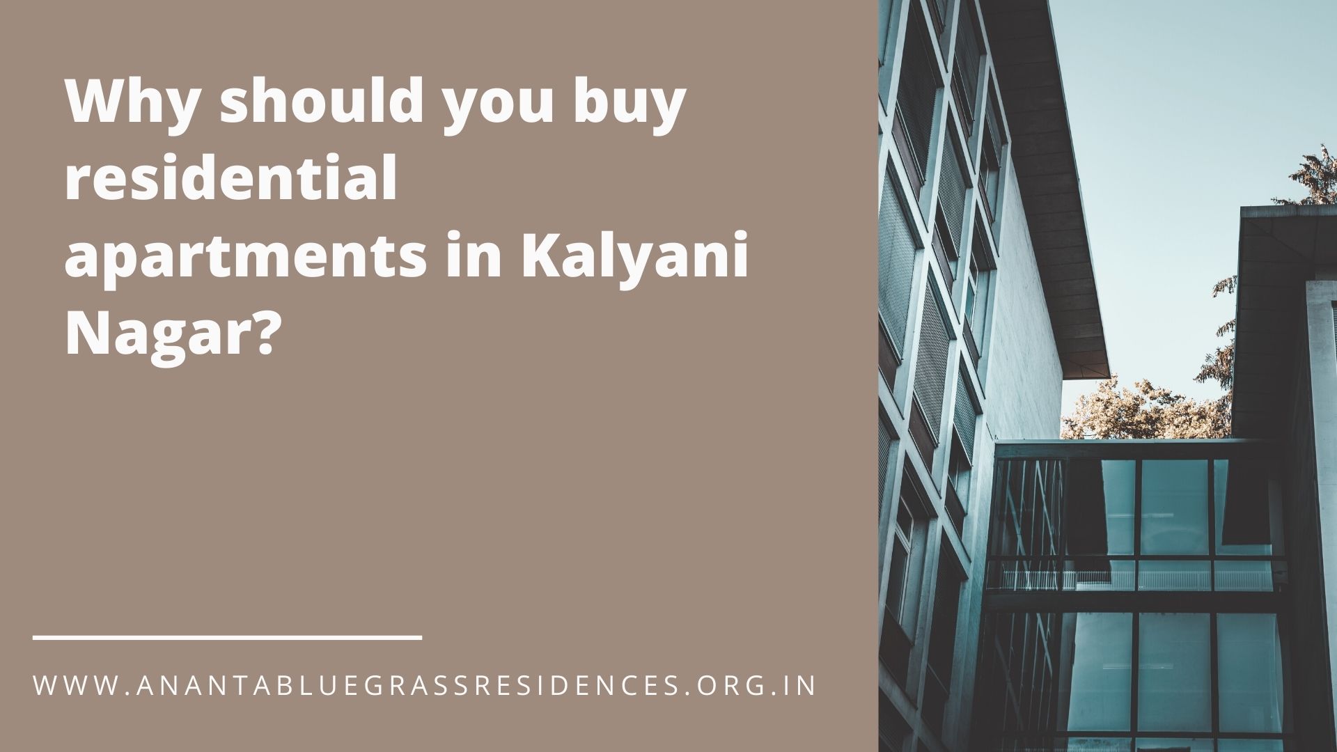 Why should you buy residential apartments in Kalyani Nagar?
