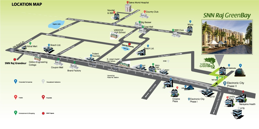 SNN Raj Greenbay Location Map