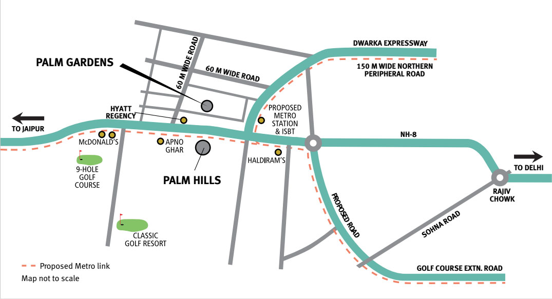 Emaar Palm Gardens Location Map